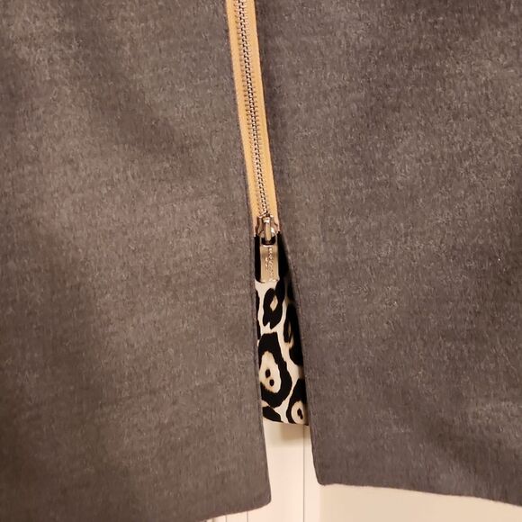 Chico's Black Label Colorblocked Topper Jacket Gray & Tan Size 1 US 8 NWT - Picture 7 of 12